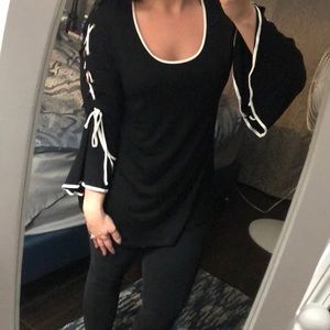 Black top with white detailing